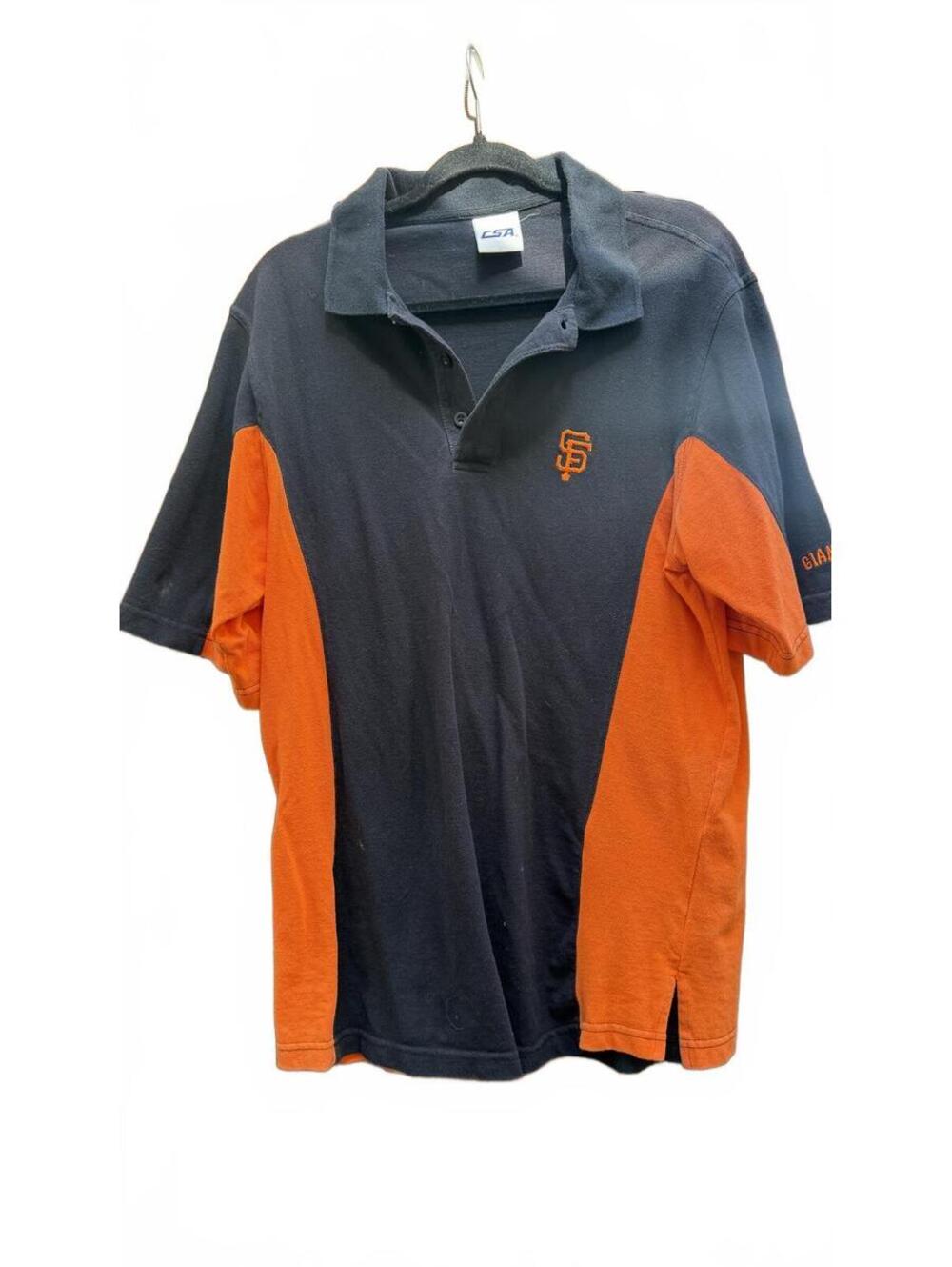 San Francisco Giants Polo Shirt Mens M Medium CSA MLB Baseball Fan Gear Orange